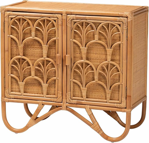 Armoire de rangement fonctionnelle en rotin fabriquée à la main pour chambre d'enfants, meubles d'intérieur de luxe, vêtements - Product Image 2