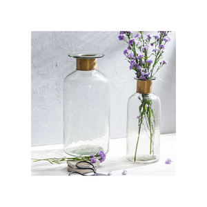 Home Decorative Designer Large <b>Glass</b> <b>Vase</b> with Brass Ring Available Best Quality and Affordable Price - Product Image 1