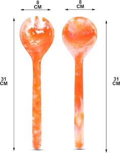 Juego de Cubiertos de Resina de Lujo, Cuchara y Tenedor para Servir, Utensilios de Cocina para Buffet, Vajilla, Herramientas para Comida, Suministros para el Hogar y la Cocina - Product Image 1