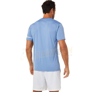 Men's Solid Print <b>Pattern</b> Canvas <b>Tights</b> Quick-Drying Sports Fitness O-Neck Training Short Sleeve T-Shirt New Washed Knitted - Product Image 2