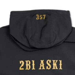 Mason Anorak Jacket <b>Black</b> 100% Polyester <b>Windbreaker</b> Pullover Embroidered Logo Front Back Sleeve Unisex Streetwear Outerwear - Product Image 5