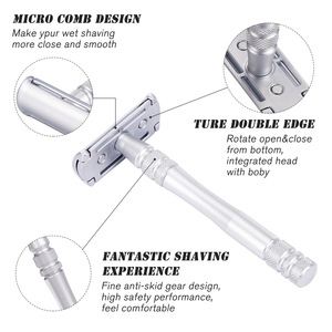 Maquinilla de Afeitar de Seguridad de Doble Filo de Aleación de Zinc para Hombre, 100 Piezas MOQ de Fábrica - Product Image 6