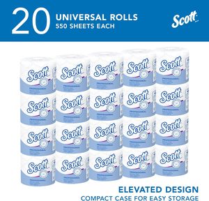 Scott Professional Individually <b>Wrapped</b> Toilet <b>Paper</b>, 4" x 4" 2-Ply, 550 Sheets, 20 <b>Rolls</b>/Case (13607) - Product Image 5