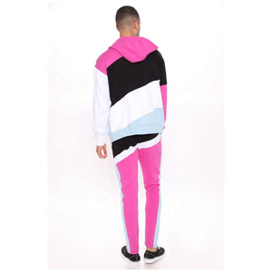 Nuevo último chándal personalizado de moda con logotipo personalizado de alta calidad Spring Zip up Rosa elegante personalizado para hombres - Product Image 3