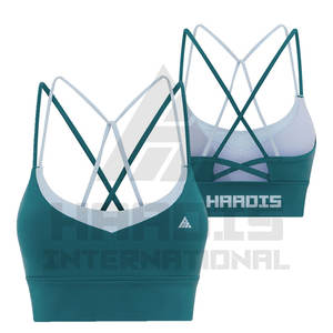 Sujetador deportivo de entrenamiento hecho a medida para mujer, Yoga, secado rápido, precio barato, Sujetador deportivo sin costuras de soporte medio a la moda - Product Image 1