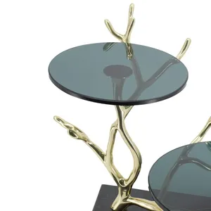 Support à gâteau en métal élégant fait à la main avec finition dorée pour réception de mariage, support à gâteau de mariage, grand grossiste - Product Image 3
