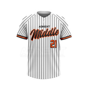 Vente directe d'usine, maillot de baseball de sport, vêtements d'entraînement, taille plus, confortable, respirant, séchage rapide, 100% polyester - Product Image 1