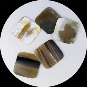 Sous-verres classiques en pierre de corne de buffle Conception à carreaux en os et corne pour ustensiles de cuisine par l'artisanat en croissant - Product Image 4