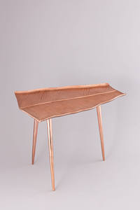 Table basse de style industriel nickelé noir antique avec base à trois retards et mobilier d'extérieur rectangulaire à feuilles - Product Image 5