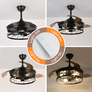 Ventilador de Techo HC con Luz de 48 Pulgadas, 4 Aspas, Motor DC, LED Regulable, Control Remoto, Estilo Moderno para Hogar y Oficina - Product Image 4
