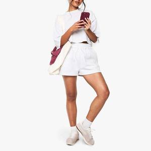 Ensemble de t-shirts et shorts d'été décontractés Streetwear Ladies Quick Dry Lightweight Tee Shorts Suit Breathable Cotton Shorts Sets - Product Image 3