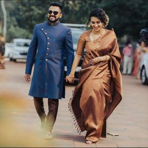 DERNIÈRE CONCEPTEUR BEAU RICHE PALLU JACQUARD TRAVAIL SUR TOUT LE SAREE. - Product Image 1