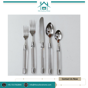 Cubiertos Plateados de Lujo con Mango de Resina, Juego de Cubiertos de Acero Inoxidable Aptos para Alimentos para Bodas y Restaurantes, Proveedor Mayorista - Product Image 2