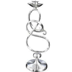 Candelabro de Metal Plateado de la Mejor Calidad, Diseño Curvo, Candelabro de una Sola Cabeza, Decoración Vintage para Mesa del Hogar, Precio de Fábrica - Product Image 6