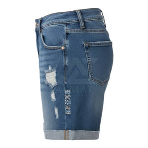 Elegantes Pantalones Cortos Vaqueros para Hombre, Estilo Utilitario, con Bolsillos Funcionales y Ajuste Cómodo - Product Image 2