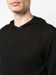 2023 Sudadera con capucha elegante de marca de alta calidad para hombres de manga larga de Color negro liso sudaderas con capucha para hombres - Product Image 4