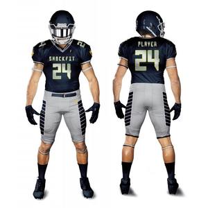 Uniformes de Fútbol Americano para Adultos Sublimados de la Más Alta Calidad, Diseño Personalizado 2025, Jersey de Tela Twill con Pantalones Cortos Integrados - Product Image 4