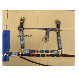 Bride en cuir équestre de haute qualité argentine faite à la main durable en relief Logo Polo Horse Halter/Gaucho Style polyvalent - Product Image 1