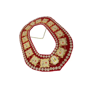 Custom Made Rhinestone Masonic Shrine Chain Collar on <b>Red</b> <b>Velvet</b> Masonic Collar Chain - Product Image 5