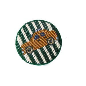 Designer <b>Beaded</b> Embroidery <b>Coaster</b> Seed Beads Table Use Classic Seed Beads Embroidery <b>Coaster</b> Stylish Home Accent - Product Image 4