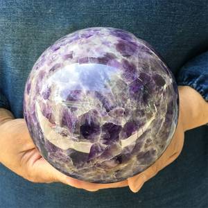 Wholesale Large Chevron Amethyst Agate Gemstone <b>Sphere</b> <b>Ball</b> Polished High Quality Healing Home Decor Wedding Gift - Product Image 6