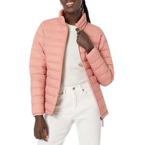 Chaqueta acolchada ligera 2026 para mujer, chaqueta acolchada transpirable a prueba de viento con cuello levantado para invierno, chaqueta acolchada con logotipo personalizado 2026 - Product Image 1