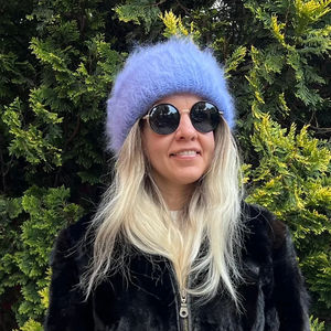 Bonnets en laine mohair pour femmes, style luxueux, chapeau moelleux, accessoires d'hiver pour femmes, unité - Product Image 4