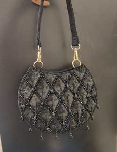 Bolso de noche hecho a mano con cuentas de gamuza con perlas y cadenas para mujer, bolso de mano PARA CENA DE BODA DE exportadores indios - Product Image 3