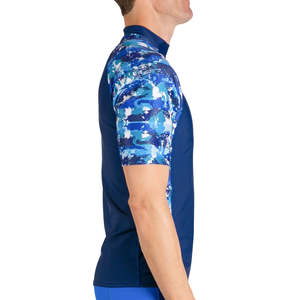 Rashguard à manches courtes pour hommes en polyester MMA Jiu Jitsu Entraînement Rashguard Couleur personnalisée - Product Image 3