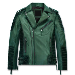 Écussons de broderie personnalisés pour hommes veste d'hiver en cuir de haute qualité prix de gros vestes de mode de haute qualité - Product Image 1