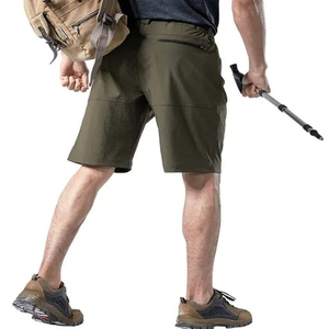 Pantalones cortos deportivos de alta calidad para hombre, 100% algodón, logotipo personalizado, Vintage estilo informal, ropa deportiva teñida lisa, venta al por mayor, envío DDP - Product Image 2