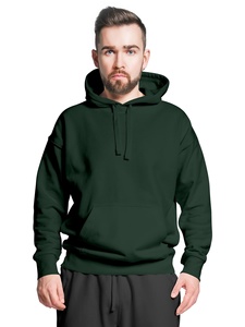 Sudaderas con Capucha de Invierno para Hombre, Gruesas, de Felpa, Mezcla de Poliéster/Algodón, Transpirables, Resistentes al Viento, con Bolsillo, Corte Regular, Logotipo Personalizado, Tinte Liso - Product Image 5