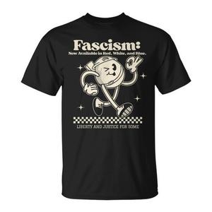 T-shirt con stampa grafica Fascismo, unisex, girocollo, manica corta, abbigliamento promozionale - Product Image 1