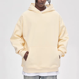 Vente chaude Nouveau Oem Meilleure Qualité Logo Personnalisé Épais Unisexe Surdimensionné Style De Base Hoodies Blanc Couleur Pure High Street Hoodies - Product Image 4