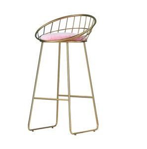 Vente chaude tabouret de bar haut pouf or en acier inoxydable tabouret de Pub en cuir PU tabouret de Bar chaise pour fête événement Club maison - Product Image 6