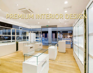 <span class=keywords><strong>Vitrinas</strong></span> Giratorias de Cristal <span class=keywords><strong>para</strong></span> Exhibición de Joyerí<span class=keywords><strong>a</strong></span> en Tiendas Blancas |   Diseño Interior de Tienda Moderna de Lujo, Decoración de Tienda Personalizada Integral - Product Image 5