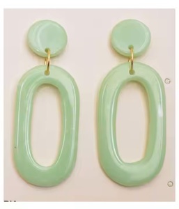 Pendientes de Aro de Resina Epoxi de Lujo para Mujer, Personalizados, Multicolores, con Estilo Clásico, Opción de Regalo de Moda al por Mayor - Product Image 2