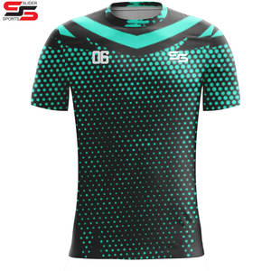 Camiseta de fútbol para adultos de 100% poliéster personalizada al por mayor, camisetas para hombres, uniforme de fútbol, kit de fútbol juvenil, camiseta de fútbol y Camiseta corta - Product Image 1