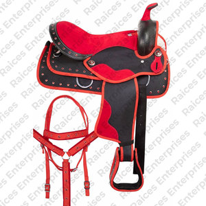 Selles en cuir de pull équestre australien haut de gamme confortable meilleure qualité ensemble de selle western anglais pour l'équitation - Product Image 6