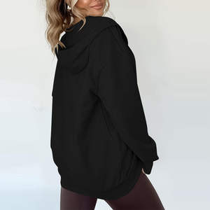 Veste d'hiver à capuche pour femmes, best-seller, 100% coton, respirante, anti-boulochage, fermeture éclair sur le devant, logo personnalisable, couleurs personnalisables, tailles personnalisables - Product Image 2