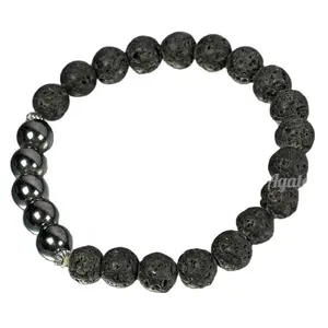 Bracelets en pierres précieuses de lave de la meilleure qualité avec pierre semi-précieuse en hématite directement fournis par le fabricant à vendre - Product Image 1