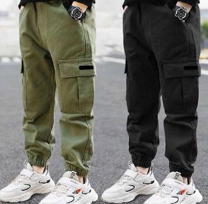 Pantalones Cargo duraderos para niños con bolsillos Pantalones casuales para exteriores para niños y niñas Tela transpirable y cómoda - Product Image 6