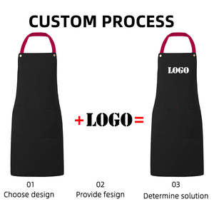 Boutons-pression métalliques personnalisés de haute qualité avec logo, tabliers en toile Khain pour restaurant, bar, service de restauration, café, salon de beauté, nettoyage de la poussière - Product Image 3