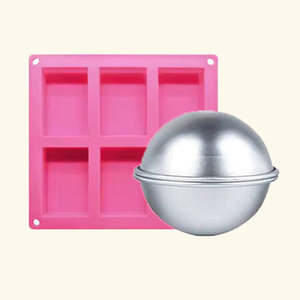 Rectangle <b>Soap</b> Shape Silicone Mold 6 Cavity Bath Bomb Mold Combo Pack Vegan Feature Solid Form - Product Image 1