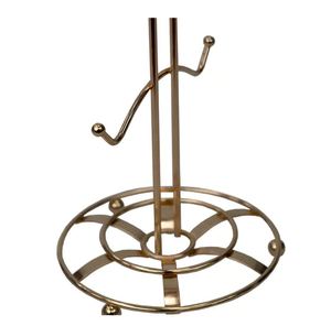 6-Hook Rose <b>Gold</b> <b>Mug</b> Tree High Quality new modern and luxury design for Kitchenware Hot Selling wholesale made in india 2023 - Product Image 3