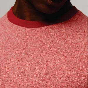 T-shirt décontracté à manches courtes pour homme, coupe ajustée, col contrastant, en polyester/coton respirant, pas cher et abordable - Product Image 5