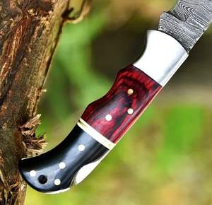 Navaja Plegable de Acero de Damasco, Profesional, Pequeña, para Exteriores, Venta al por Mayor, Nuevo Diseño 2025, Navaja para Campismo - Product Image 3