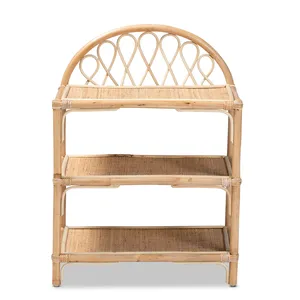 Organizador de ropa plegable de 3 niveles ecológico de bambú marrón Natural bohemio 60x40x30cm OEM HNH artesanía hecha a mano Vietnam nuevo - Product Image 2