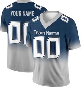 Nuevo diseño personalizado fútbol americano Jersey transpirable logotipo personalizado sublimación poliéster Jersey - Product Image 2
