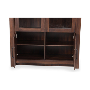 Braxton Armoire à portes en bois, noyer antique acajou Suar bois salon minimaliste Simple Buffet Cabbinet 3101771 - Product Image 5